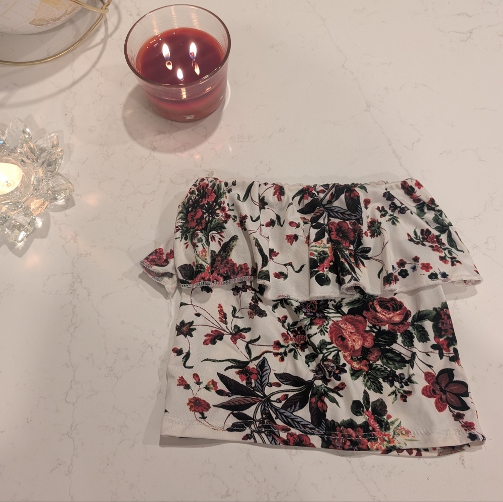 Floral Tube Crop Top